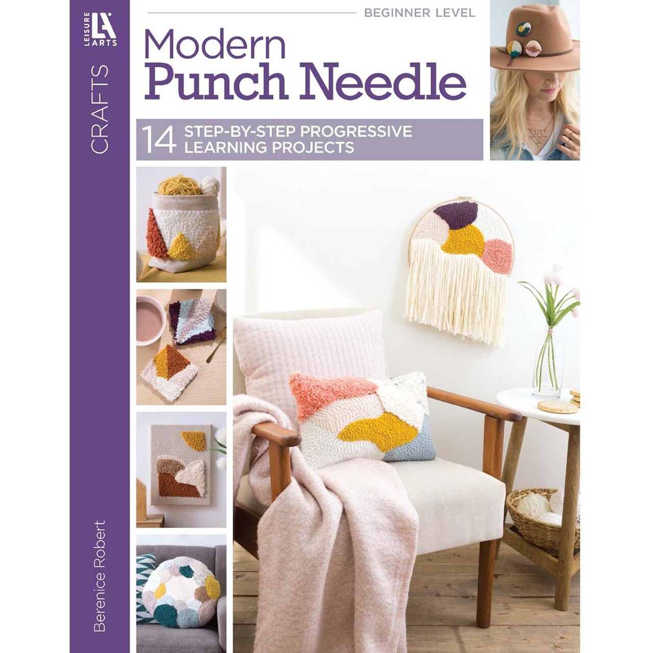 Leisure Arts Modern Punch Needle Book, Punch Needle Adults Beginner, Patterns, Embroidery Patterns, Book For Beginners